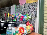 An image of snacks on a stand